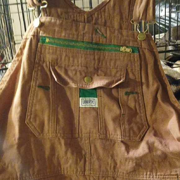 liberty Other - Liberty Rust-Brown Overalls with Green Trim